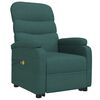 vidaXL Sill&oacute;n de masaje elevable tela verde oscuro