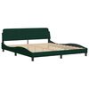 vidaXL Estructura de cama Dover terciopelo verde oscuro 180x200 cm