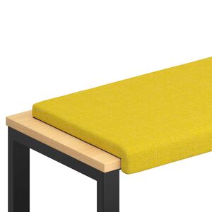 vidaXL Coj&iacute;n de banco Tela Amarillo Claro Profundidad 35 cm