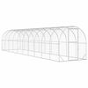 vidaXL Gallinero Plateado 1000 x 200 x 200 cm Acero Galvanizado