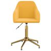 vidaXL Sillas de comedor giratorias 6 uds terciopelo amarillo