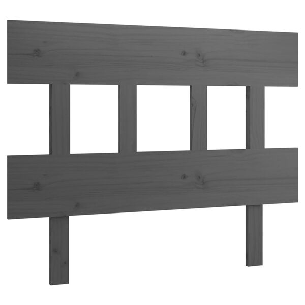 vidaXL Cabecero de cama madera maciza de pino gris 93,5x3x81 cm