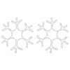 vidaXL Figura de Navidad de copo de nieve con LED 2 piezas 38x37 cm