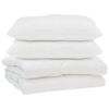 vidaXL Edred&oacute;n con almohada 3 uds. Microfibra
