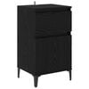 vidaXL Armario de Noche Roble Negro 40 x 35 x 70 cm