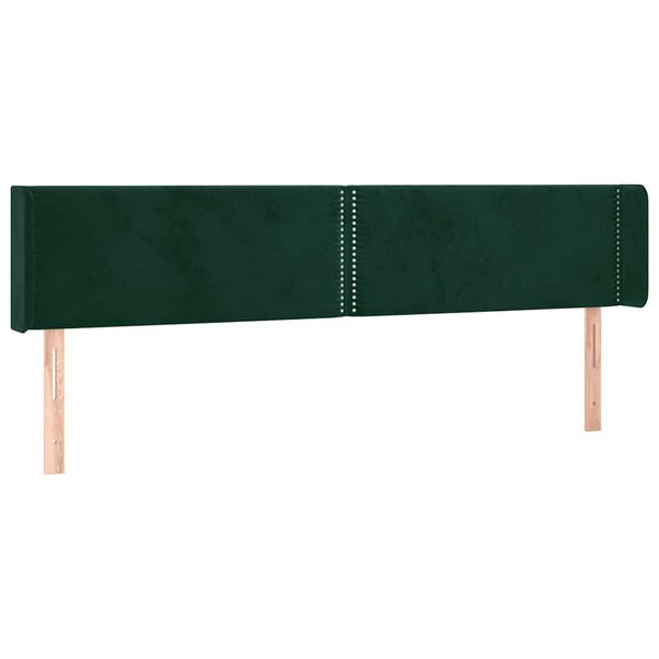 vidaXL Cabecero de terciopelo verde oscuro 163x16x78/88 cm