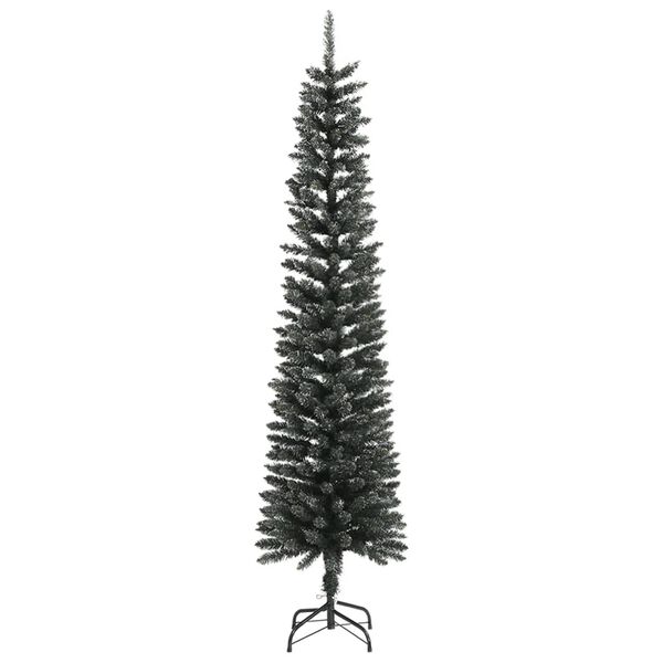 vidaXL &Aacute;rbol Navidad artificial estrecho con soporte PVC verde 240 cm