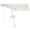 vidaXL Toldo de pie retr&aacute;ctil manual crema 300x250 cm