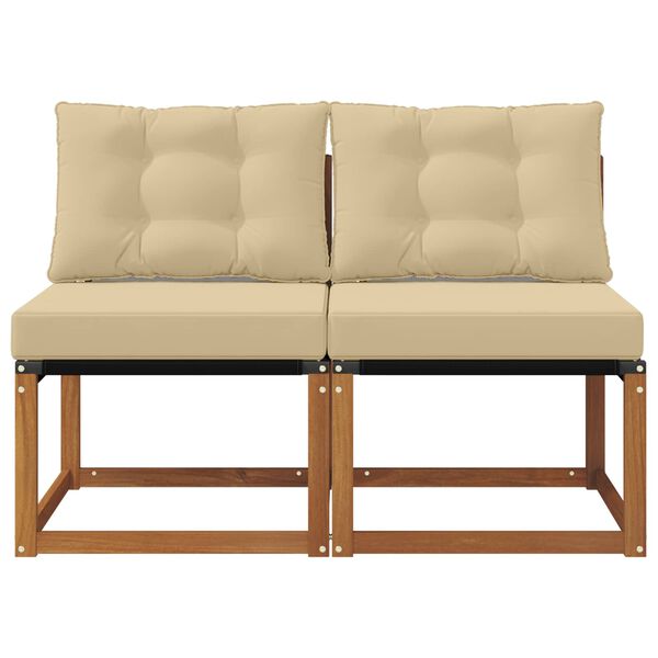 vidaXL 2 Pieza Sof&aacute; central de exterior