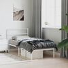 vidaXL Estructura cama sin colch&oacute;n con cabecero metal blanco 90x190 cm