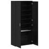 vidaXL Highboard Roble negro 80 x 39 x 178 cm Madera contrachapada