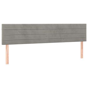vidaXL Cabeceros terciopelo gris claro 180x5x78/88 cm
