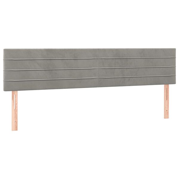 vidaXL Cabeceros terciopelo gris claro 180x5x78/88 cm