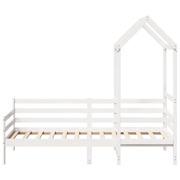 vidaXL Sof&aacute; cama madera maciza de pino blanco 80x200 cm