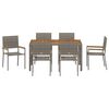 vidaXL Conjunto de Comedor de Jard&iacute;n 7 pcs Gris rat&aacute;n sint&eacute;tico
