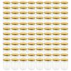 vidaXL Tarros de mermelada de vidrio con tapa dorada 96 uds 230 ml