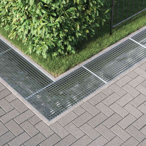 vidaXL Rejilla Plateado 100 x 50 x 2 cm