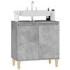 vidaXL Armario de lavabo madera contrachapada gris hormigón 58x33x60cm