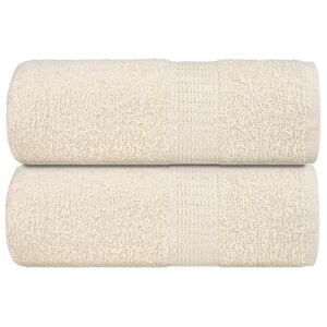 vidaXL Toallas de mano FROGN 2 uds crema 30x30 cm 360 g/m&sup2;