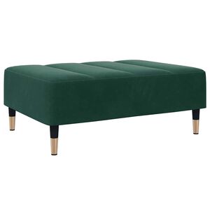 vidaXL Reposapi&eacute;s de terciopelo verde oscuro 77x55x31 cm
