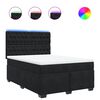 vidaXL Cama box spring con colch&oacute;n terciopelo negro 160x200 cm