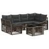 vidaXL Conjunto de sof&aacute;s de jard&iacute;n 7 uds. Gris y Gris Oscuro