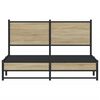 vidaXL Estructura de cama sin colchón metal roble Sonoma 140x190 cm