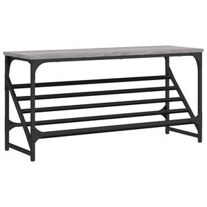 vidaXL Zapatero madera de ingenier&iacute;a gris Sonoma 90x30x45 cm