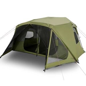 vidaXL Tienda familiar 10 personas impermeable apertura r&aacute;pida verde