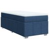 vidaXL Cama box spring con colch&oacute;n tela azul 100x200 cm