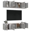 vidaXL Set de muebles para TV 6 pzas madera contrachapada gris Sonoma