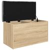 vidaXL Banco de almacenaje roble Sonoma 82x42x45 cm madera de ingenier&iacute;a