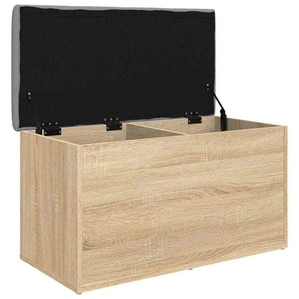 vidaXL Banco de almacenaje roble Sonoma 82x42x45 cm madera de ingenier&iacute;a