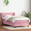 vidaXL Cama box spring con colch&oacute;n terciopelo rosa 90x220 cm