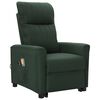 vidaXL Sillón de masaje elevable tela verde oscuro
