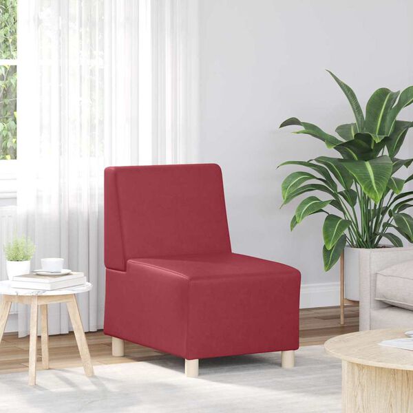 vidaXL Unidad de Sof&aacute; Modular sin Brazos 2 pcs Rojo vino