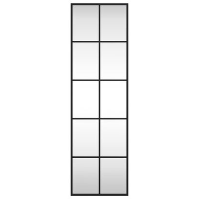 vidaXL Espejo de pared rectangular de hierro negro 30x100 cm