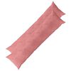 vidaXL Funda de almohada 2 pcs HEERLEN Rosa 40 x 145 cm Terciopelo