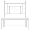 vidaXL Estructura cama sin colch&oacute;n con cabecero metal blanco 75x190 cm