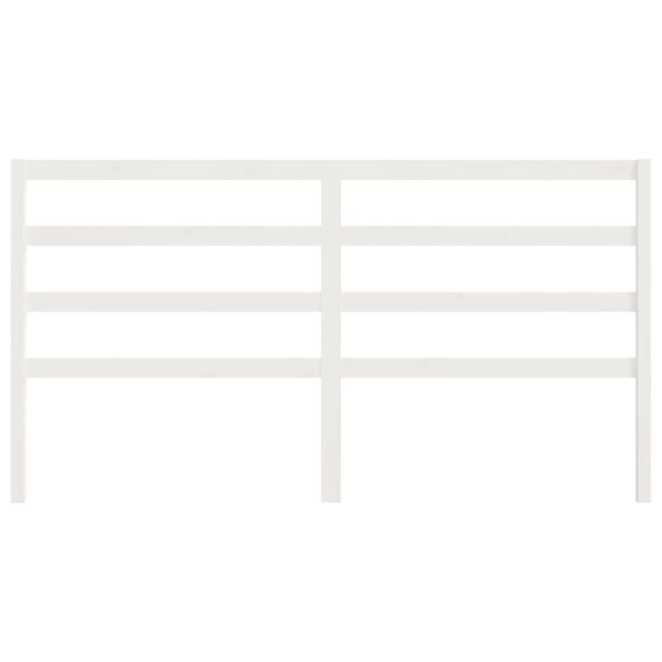 vidaXL Cabecero de cama madera maciza de pino blanco 186x4x100 cm