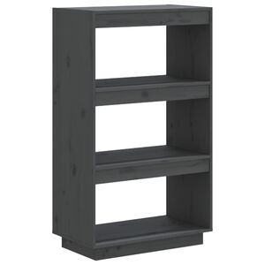 vidaXL Estanter&iacute;a/divisor de espacios madera pino gris 60x35x103 cm