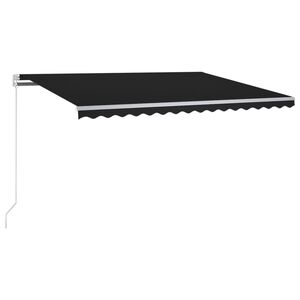 vidaXL Toldo autom&aacute;tico LED sensor de viento gris antracita 300x250 cm