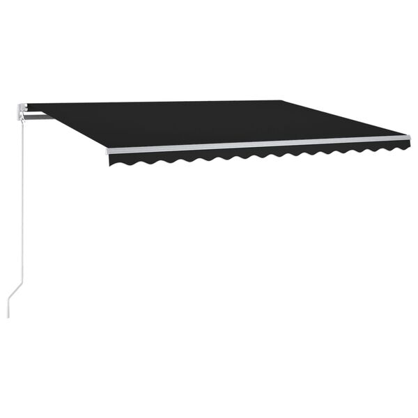 vidaXL Toldo autom&aacute;tico LED sensor de viento gris antracita 300x250 cm