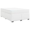 vidaXL Cama box spring con colchón cuero sintético blanco 140x200cm