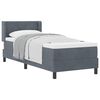 vidaXL Cama tipo Box Spring Gris oscuro 200 x 80 cm Terciopelo