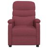 vidaXL Sill&oacute;n de masaje el&eacute;ctrico tela rojo tinto