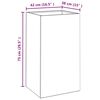 vidaXL Jardinera de acero corten 42x38x75 cm