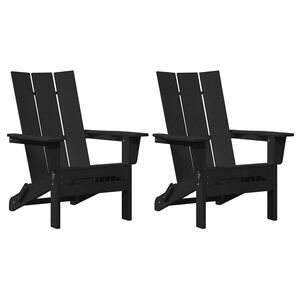 vidaXL Muebles de lounge para jardín 2 pcs Negro 74.5 x 80.5 x 90cm
