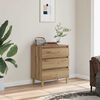 vidaXL Aparador madera contrachapada roble artisian 60x35x70 cm