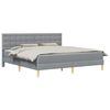 vidaXL Estructura de cama con colch&oacute;n Gris Claro 180 x 200 cm tela